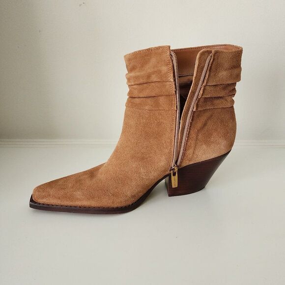 Vince Camuto Leather Slouch Bootie | Size 8.5 | Nerlinji Western Square Toe NEW - Picture 5 of 9